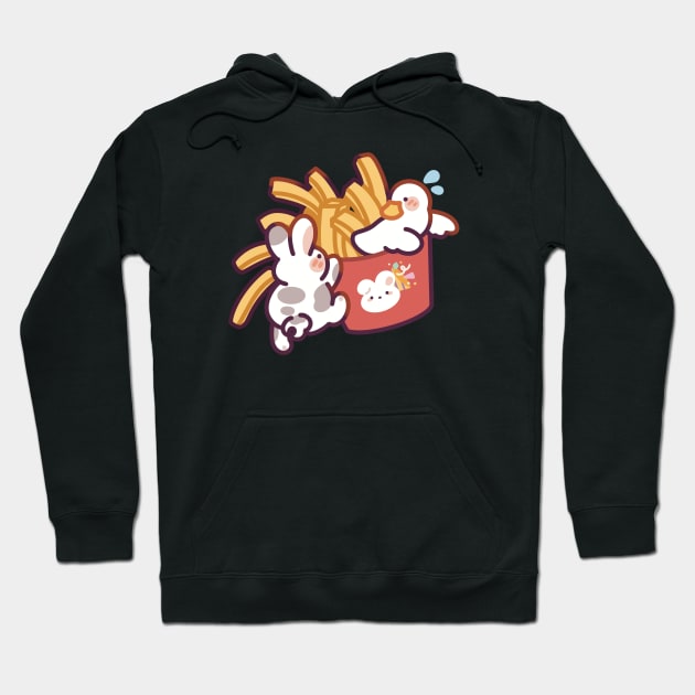 Duck & Bunny French Fries Hoodie by Meil Can